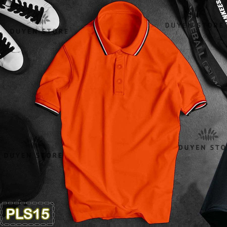 Áo Polo Nam cổ bẻ 3 Sọc thun basic cộc tay vải cá sấu POLY Thái phong cách trẻ trung chuẩn form nhiều màu (Size S - 3XL)