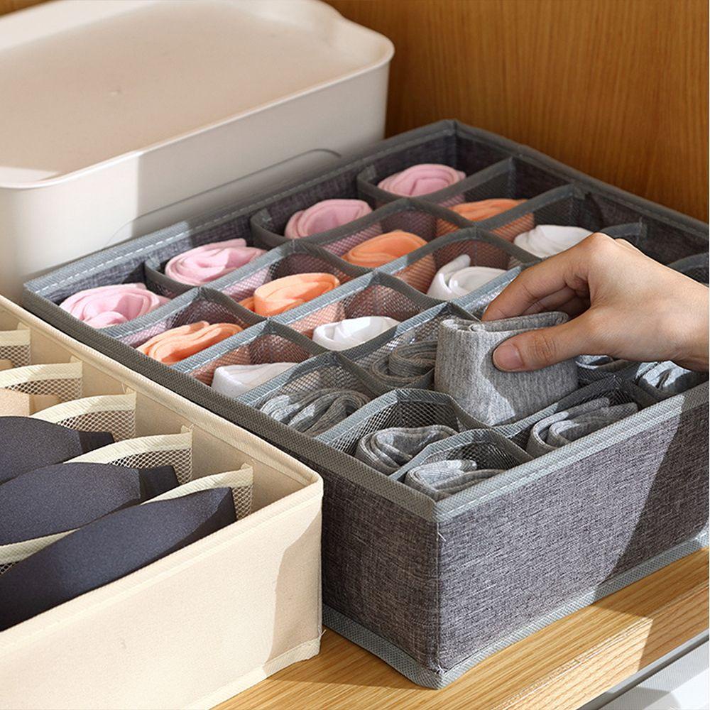 KUNHEV Hộp Vải Không Dệt Đựng Đồ Lót Tiết Kiệm Không Gian Có Thể Giặt Sạch