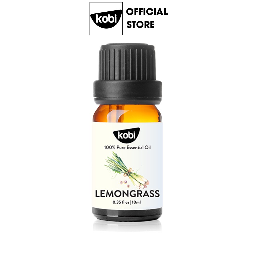 Tinh dầu Sả Chanh Kobi Lemongrass essential oil giúp khử mùi, thơm phòng, đuổi, chống và diệt muỗi - 10ml