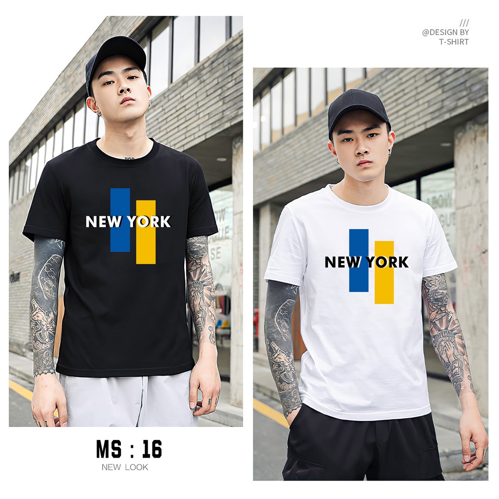 [ Mã 13-18] Áo Thun Nam Cổ Tròn vải Cotton co giãn dày dặn