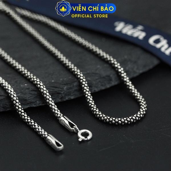 Dây chuyền bạc nam đốt vảy bản nhỏ chất liệu bạc Thái 925 thời trang phụ kiện trang sức Viễn Chí Bảo D100255