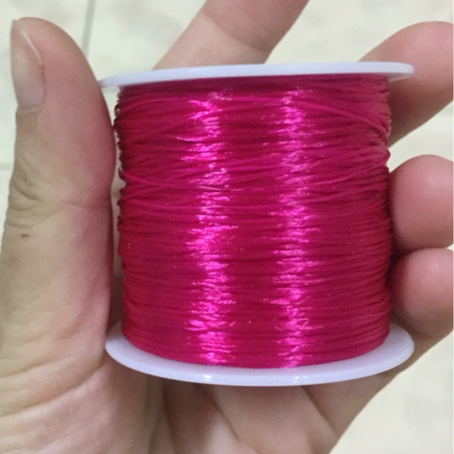 Cuộn cước lụa màu hồng co giãn