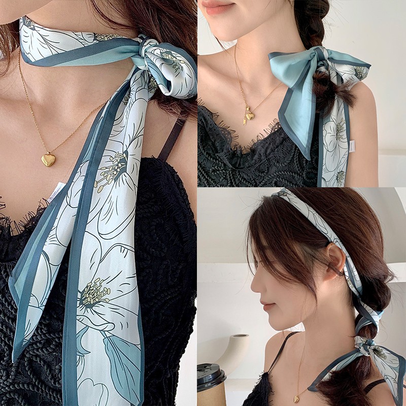 Dây cột tóc lụa ruy băng thắt nơ kiểu Hàn Quốc thanh lịch