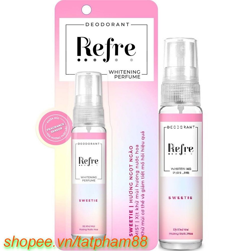 Xịt Khử Mùi Refre 30Ml Dưỡng Sáng Da Với Nhiều Hương Thơm Giúp Bạn Dễ Lựa Chọn Hơn, tatpham88 Chất Lượng Tạo Nên Niềm Ti