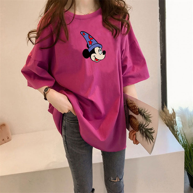 NRVP Áo Thun Dáng Rộng In Hình Thời Trang Hàn Quốc Cho Nữ