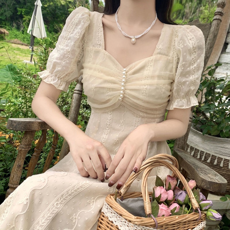 Đầm Nữ Kiểu Thần Tiên Phong Cách Pháp Retro Cá Tính