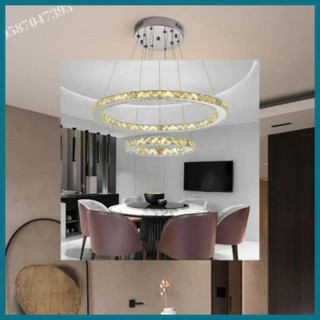 Đèn thả phale 2 vòng sang trọng size 30*50 - đèn thả trang trí phòng khách, phòng ngủ Đèn Thả Trần Đèn Trang Trí