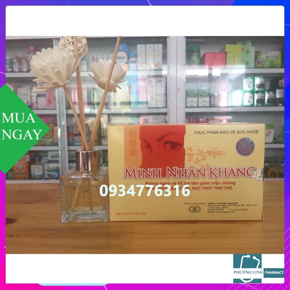 Minh Nhãn Khang thoái hóa điểm vàng và đục thủy tinh thể, hộp 30 viên