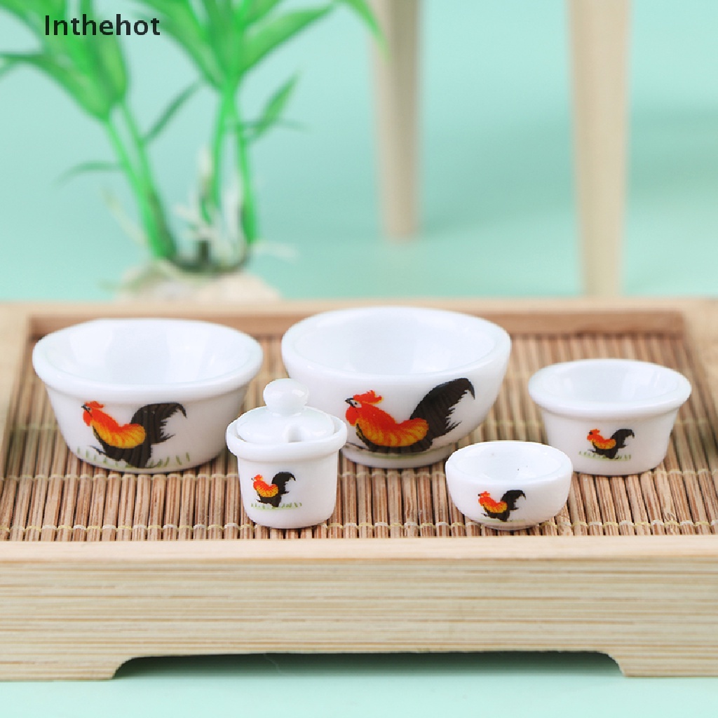Bộ Tô Sứ Trang Trí Nhà Búp Bê Tỉ Lệ 1: 12