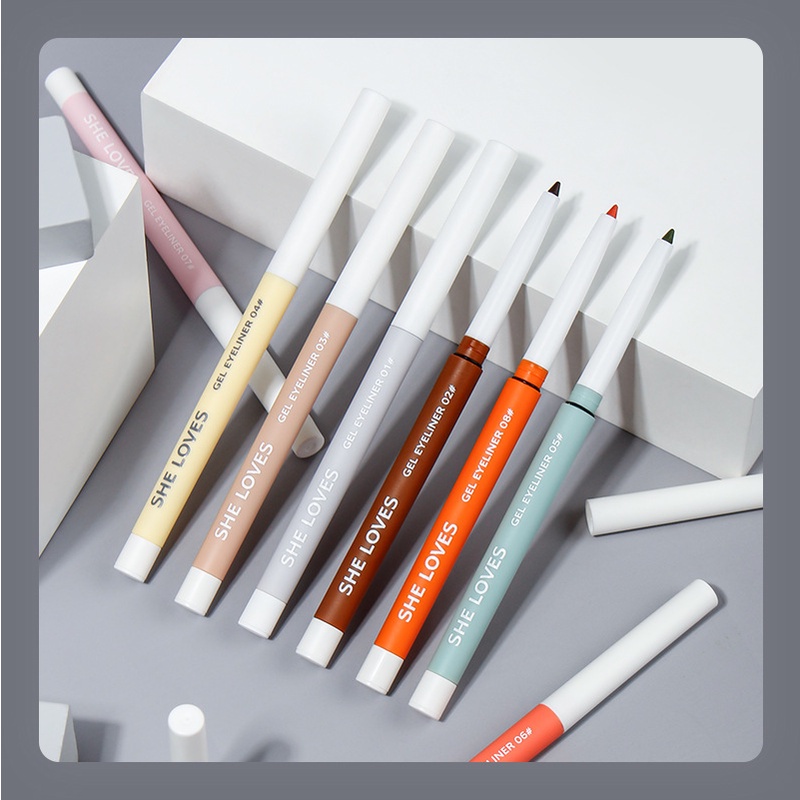[Hàng mới về] Bút kẻ mắt SHE LOVES màu sắc thời trang siêu mịn chống thấm nước lâu trôi không nhòe