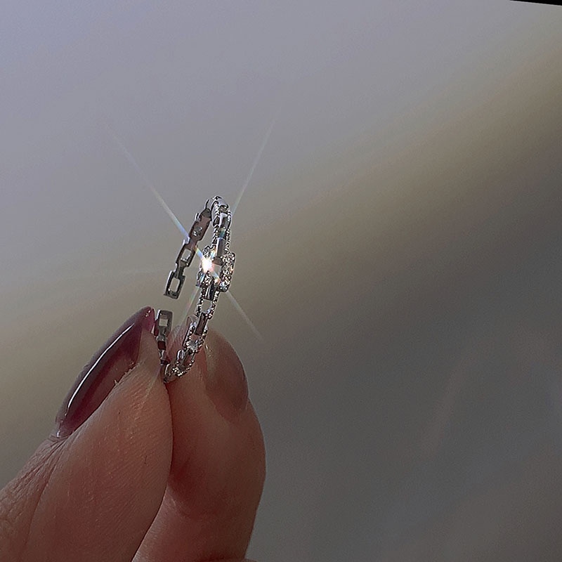 Nhẫn Bạc Đính Đá Zircon Thời Trang Cho Nữ