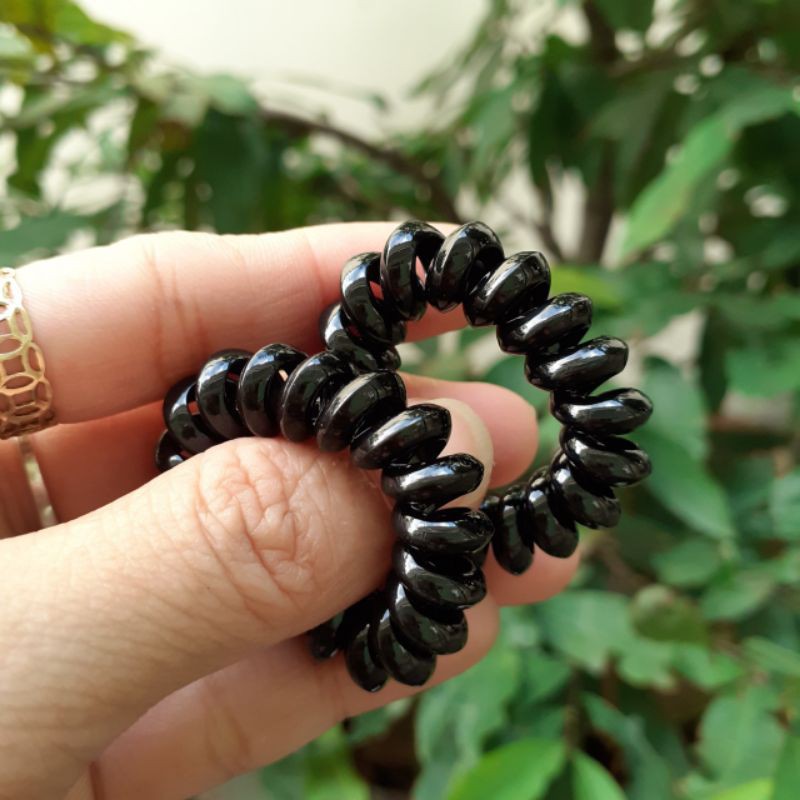 Cột tóc lò xo màu đen (Size 3cm)