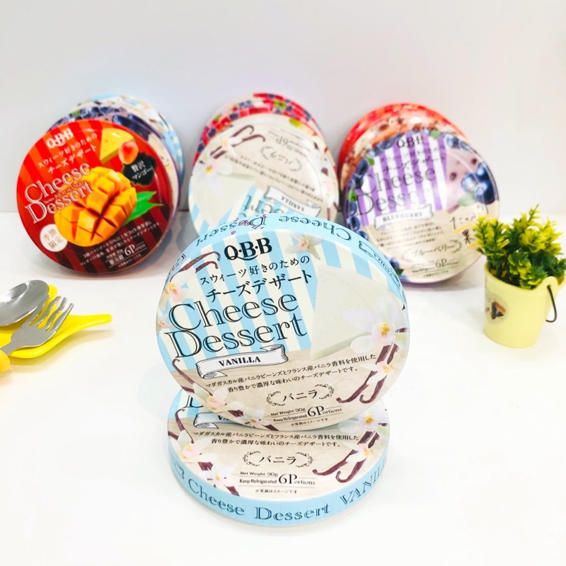 Phô Mai Tách Muối QBB Nhật Bản Vị Trái Cây Đủ Vị, Phomai Cho Bé Ăn Dặm từ 8 tháng, 90g