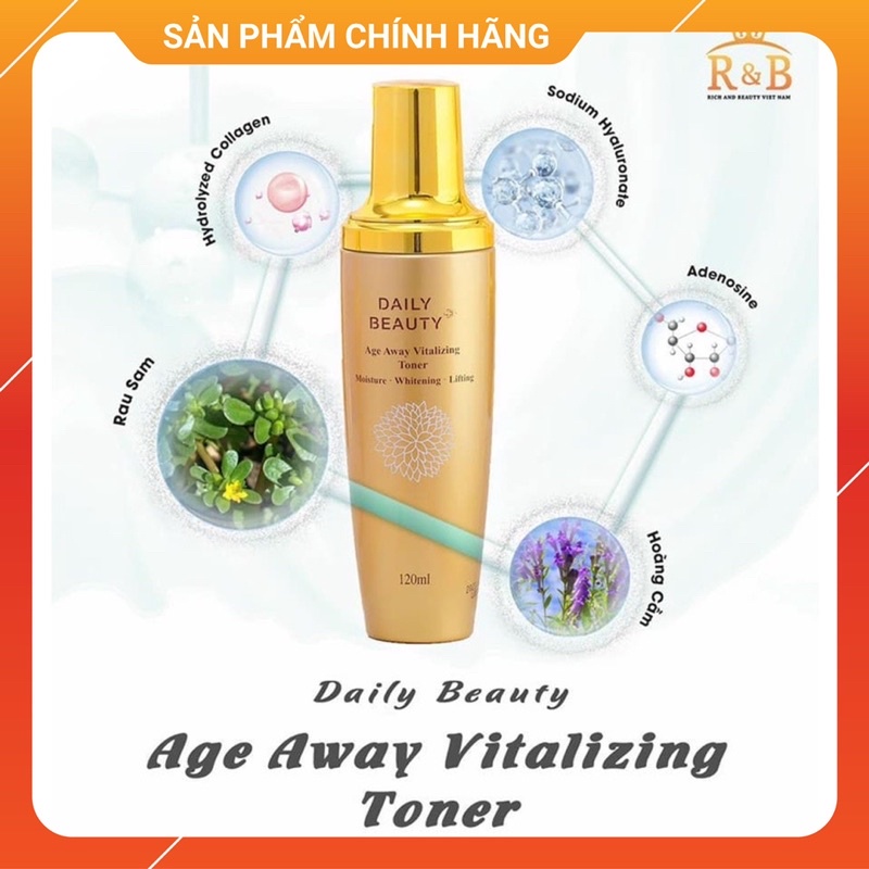 Nước hoa hồng daily beauty chính hãng, cân bằng độ ẩm cấp ẩm tức thì cho da mềm mịn, căng bóng