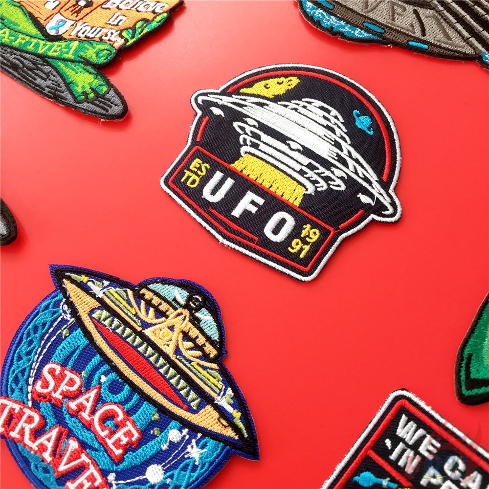 Miếng dán ủi họa tiết người ngoài hành tinh và UFO DIY