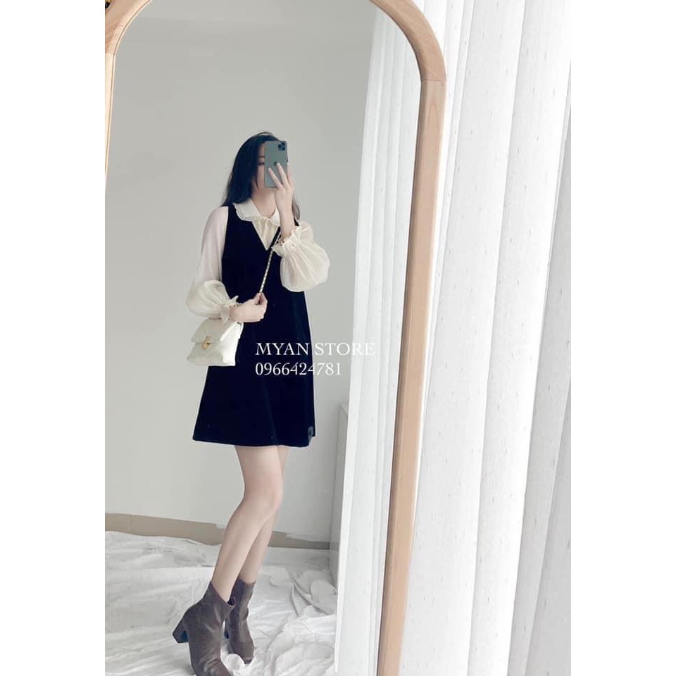 Váy Bèo Sơ Mi Phối Tay | BigBuy360 - bigbuy360.vn