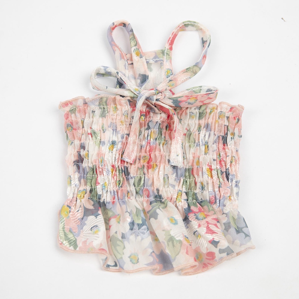 Váy yếm voan hoa cao cấp cho chó mèo, quần áo thú cưng - DP052