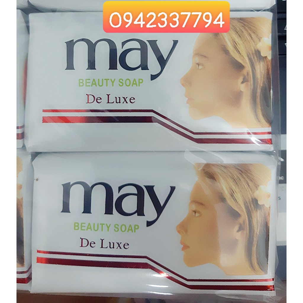Lẻ 1 bánh xà phòng MAY đỏ (xà bông cục thơm) 130g