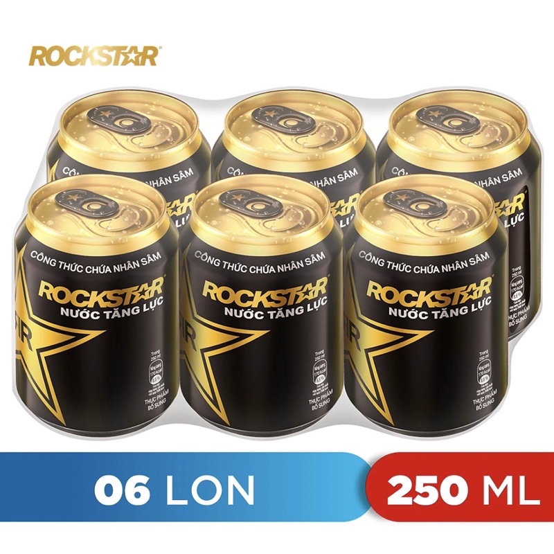 Nước tăng lực Rock Star 6 lon/lốc Chang's Food