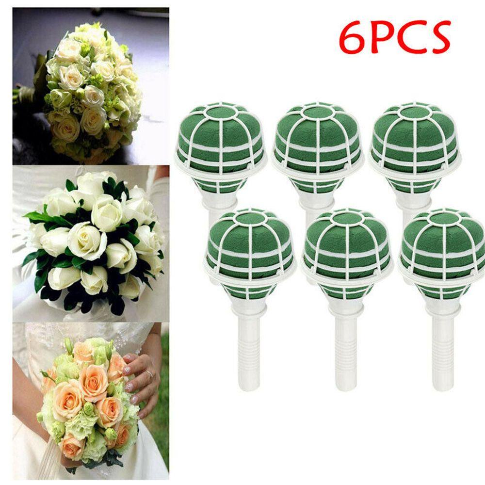 Set 6 Giá Đỡ Bó Hoa Cưới DIY Bằng Xốp Có Tay Cầm