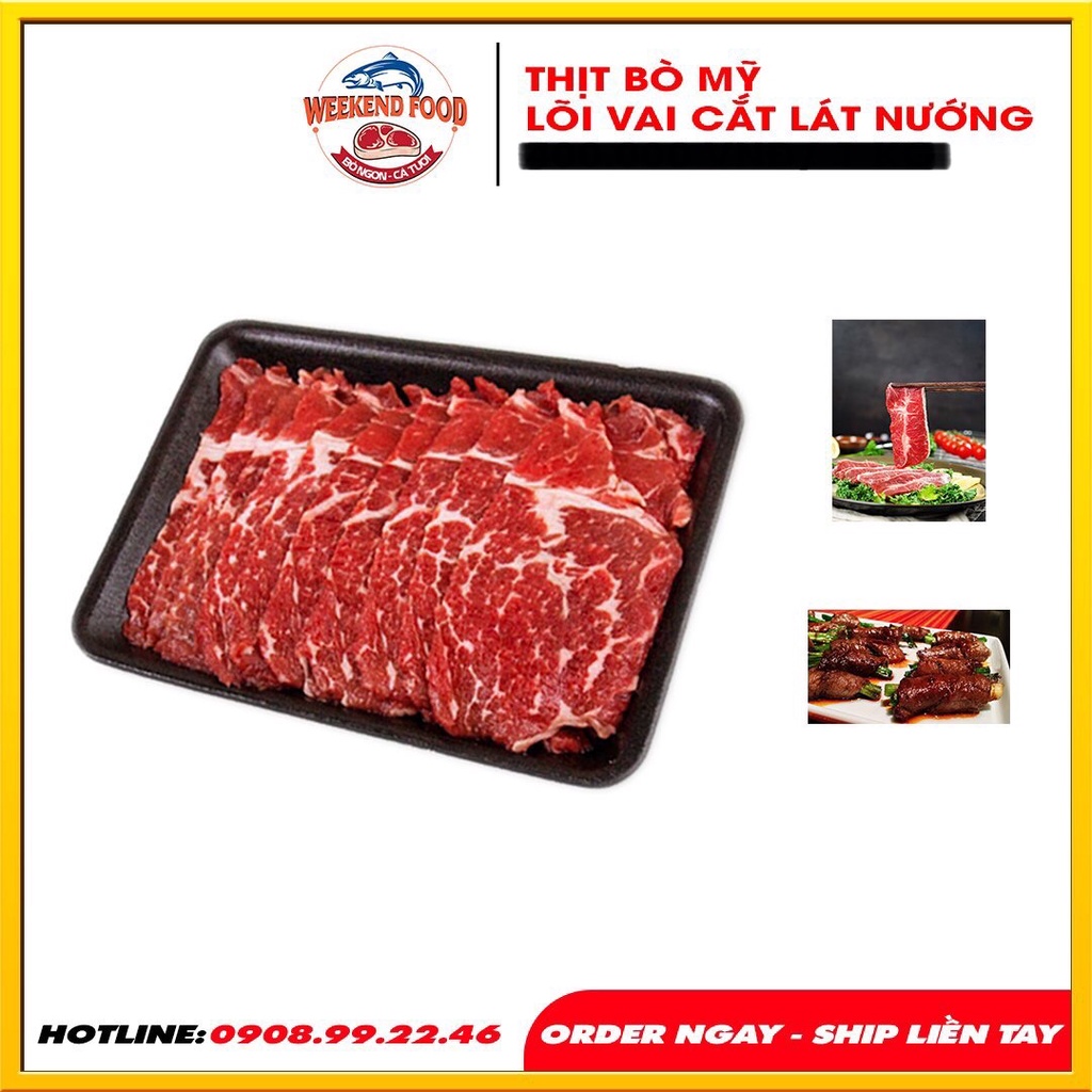 [Hàng giao liền 2H TPHCM] Ba chỉ bò mỹ - Lõi vai bò mỹ - Sườn cừu - Sườn bò mỹ bít tết 4-5 miếng [Hàng cao cấp loại 1]