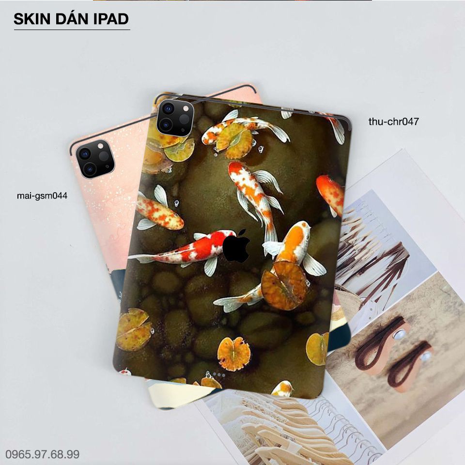 Skin dán iPad in hình Chép Koi mua thu - CHR047 (inbox mã máy cho Shop)