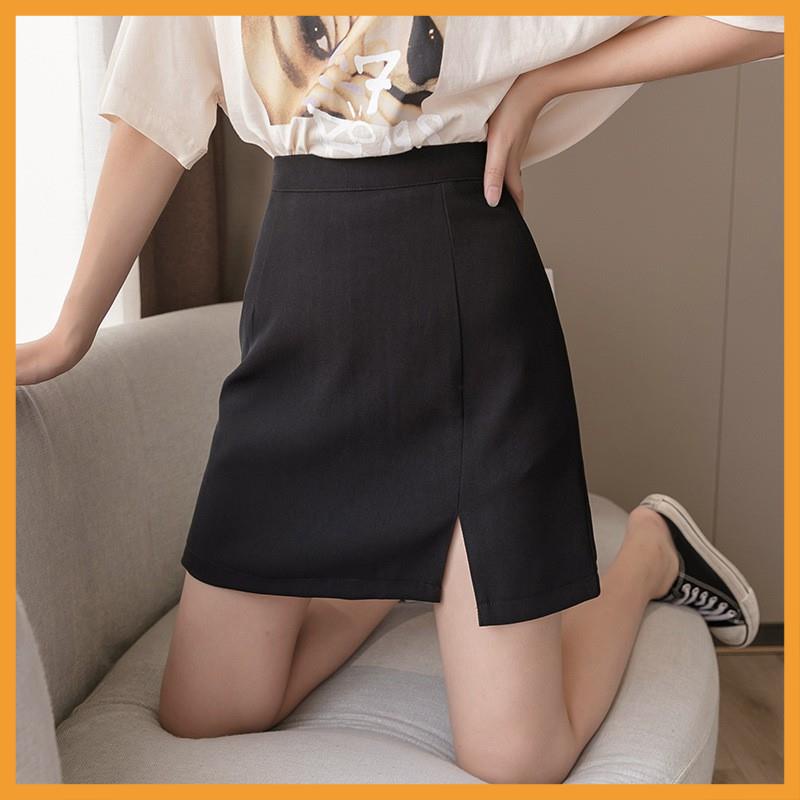 [MÃ VAY18 GIẢM 30K ĐƠN 500K] Chân váy ngắn chữ a xẻ trước, chân váy chữ a công sở xẻ tà | BigBuy360 - bigbuy360.vn