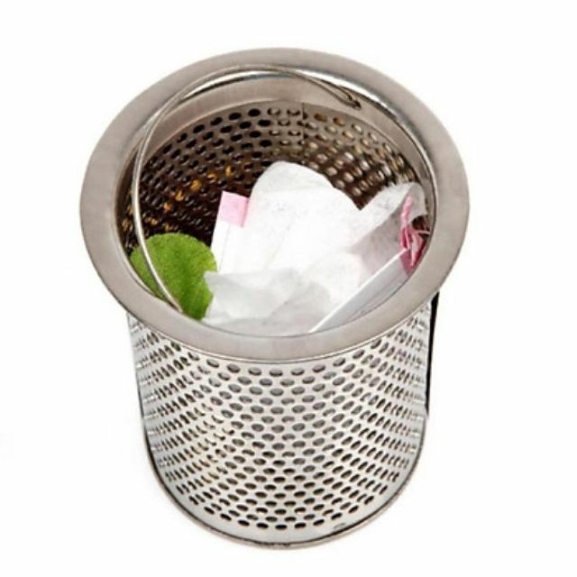 Lọc rác bồn rửa bát inox có nắp đậy