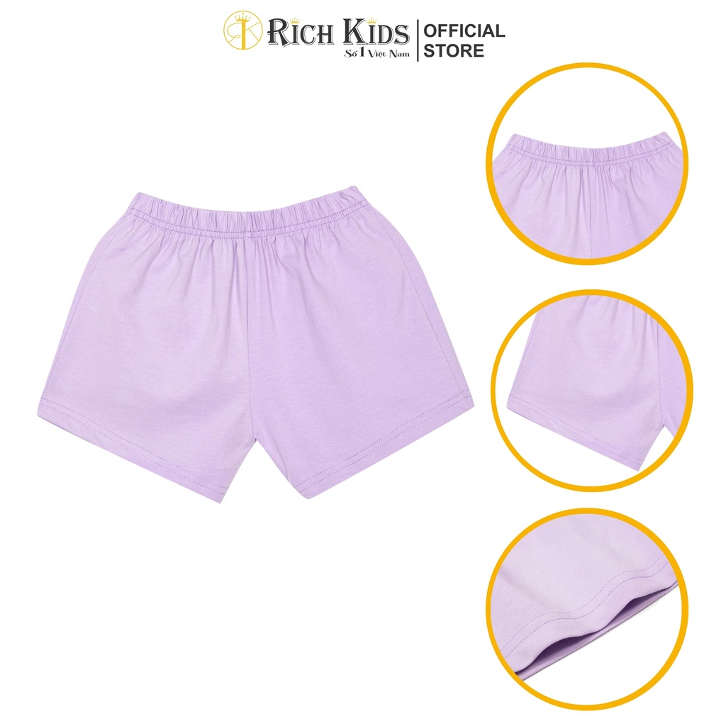 Quần đùi short thun cho bé Richkids mùa hè chính hãng từ 8-40 kg