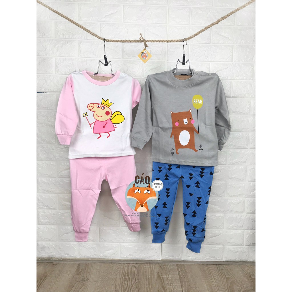 Bộ dài tay thu đông bé trai bé gái