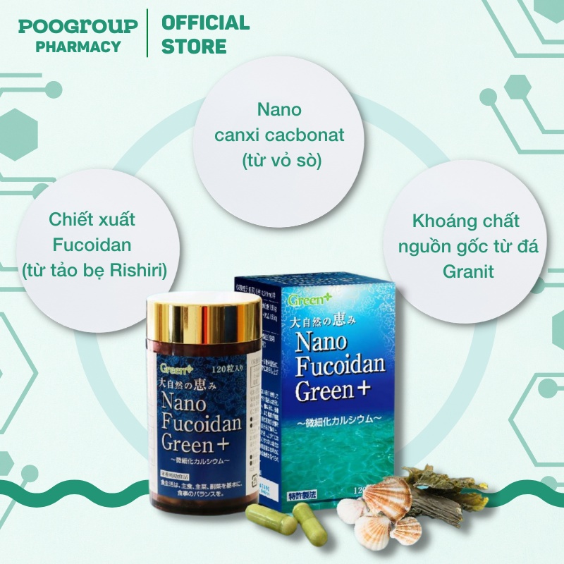Viên uống Nano Fucoidan Green Plus giúp tăng cường miễn dịch, ngăn ngừa đột quỵ, hỗ trợ phổi tăng cường