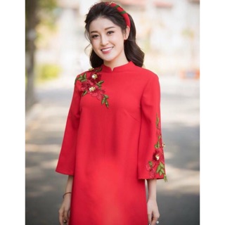 Áo dài cách tân dáng suông cao cấp