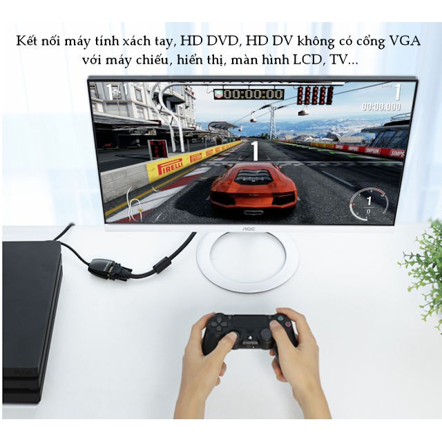 Bộ chuyển đổi HDMI sang VGA UGREEN MM102 | Không có Audio | Độ phân giải 1920*1080 | BH 18 Tháng 1 Đổi 1 | 40252 40253.