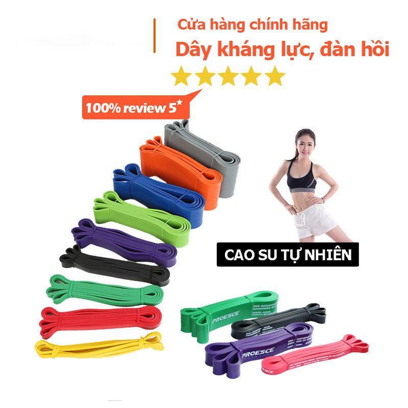 Dây Kháng Lực Power Band Tập FULL Toàn Thân 208cm Giảm Giá Mùa Dịch