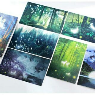Set 5 tấm postcard dạ quang
