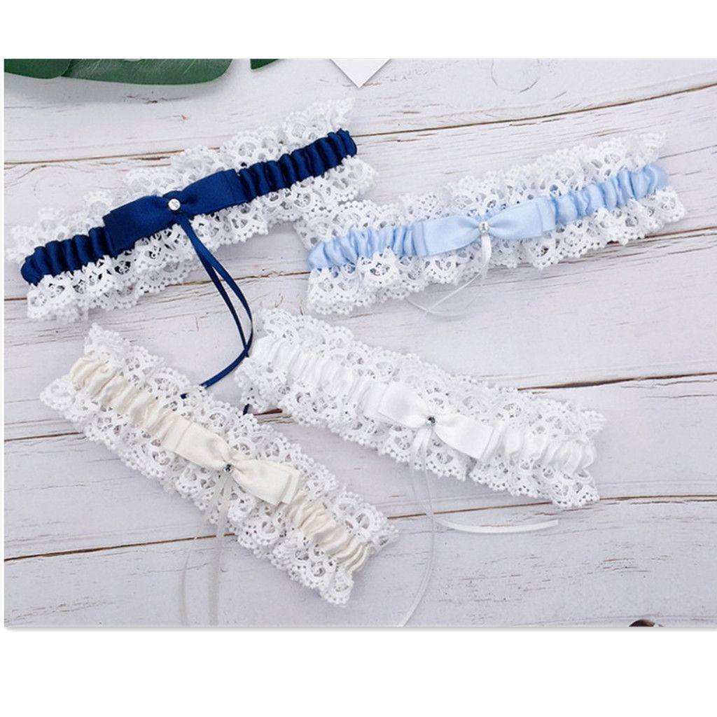 SUMU Vòng Ren Nịt Bít Tất Đính Nơ Xinh Xắn Cho Cô Dâu