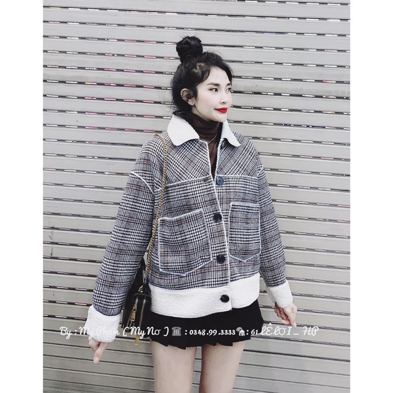 Áo Khoác Dạ Kẻ Lót Lông Túi Bên Siêu Ấm Có Ảnh Thật Kèm Video | BigBuy360 - bigbuy360.vn