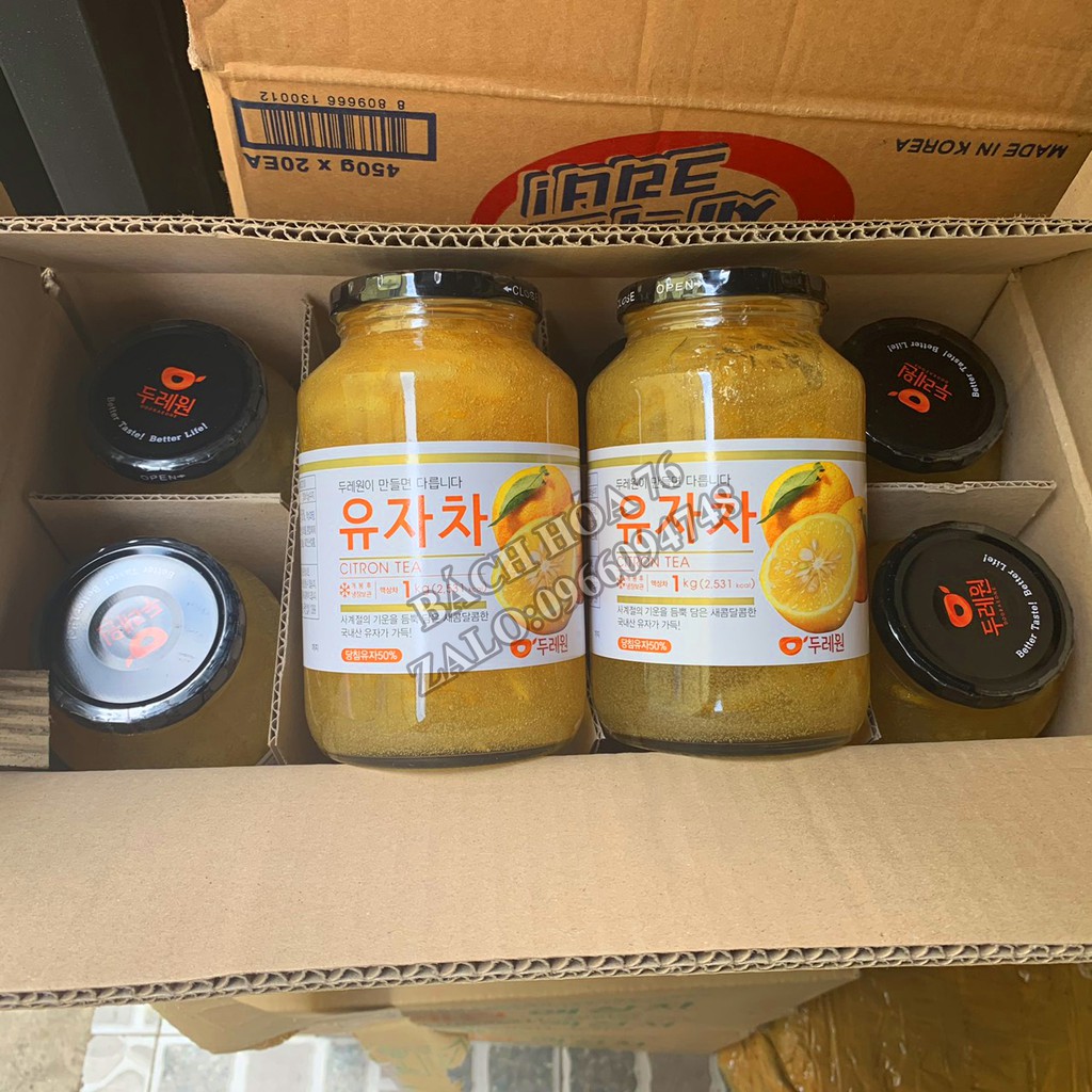 Mật ong chanh hàn quốc đào ngon hủ 1kg cao cấp Bách Hoa 76 | BigBuy360 - bigbuy360.vn