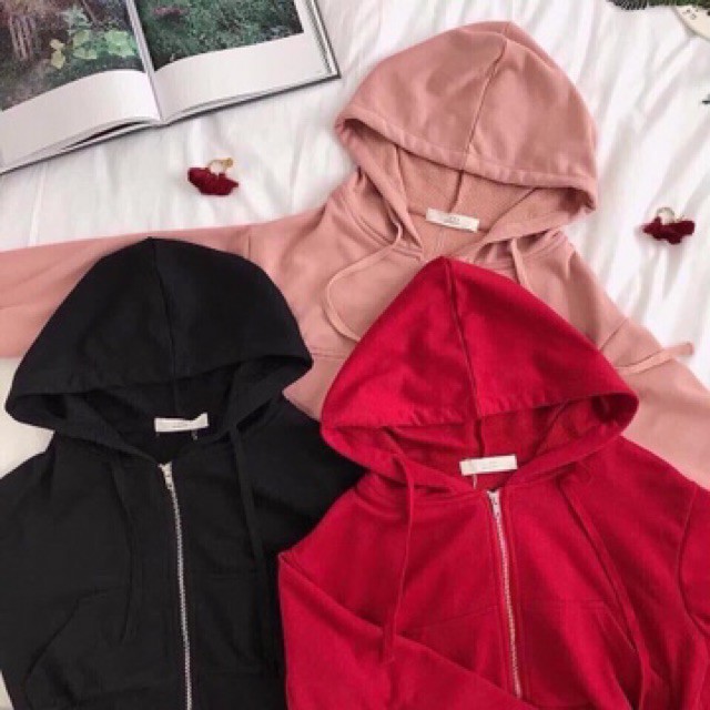 áo khoác nữ ngắn croptop thun da cá xinh xắn D10