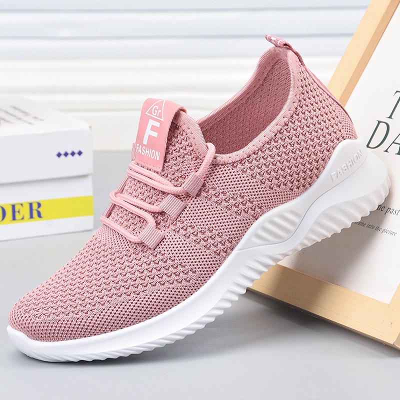 Giày thể thao nữ Chữ F Fashion [Giày thời trang Nữ] thông hơi mềm êm