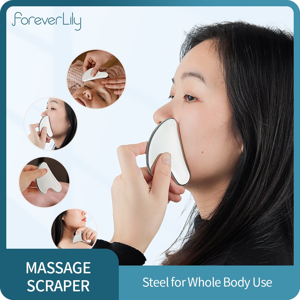 Dụng cụ mát xa mặt FOREVERLILY phong cách truyền thống bằng thép không