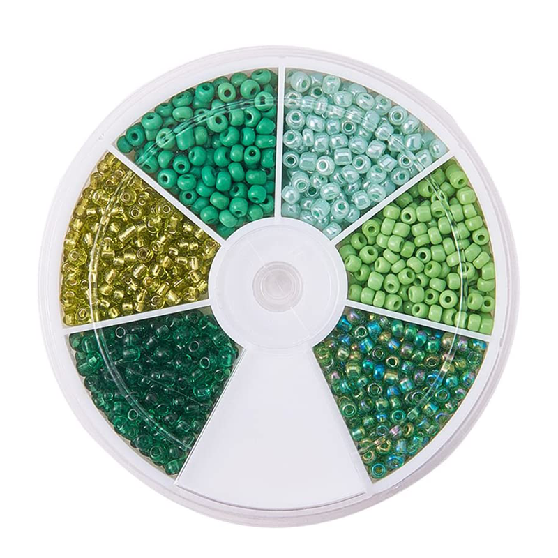 1 Hộp Hạt Tròn Hỗn Hợp Làm Trang Sức