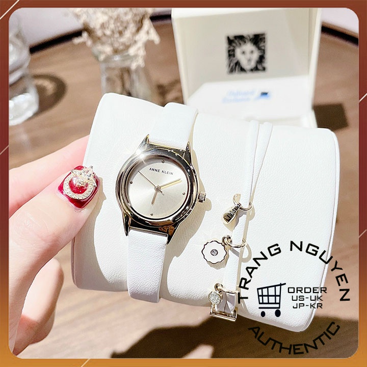 Đồng Hồ nữ Anne Klein  Kèm lắc  trắng nhẹ nhành, sang trọng Đường kính 26mm