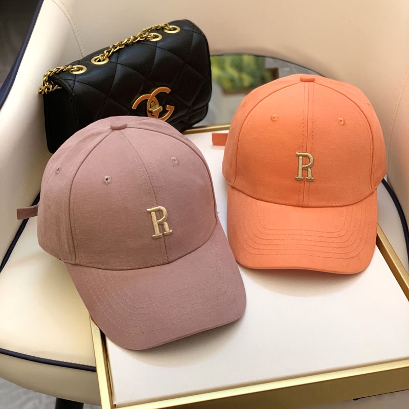 Mũ lưỡi trai cứng chống nắng thêu chữ phong cách Hàn Quốc thời trang xuân hè cho nam và nữ