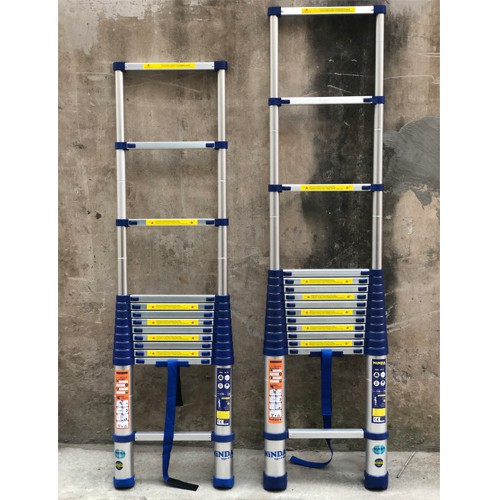 Thang nhôm rút đơn NiNDA Nhật Bản màu xanh 3m2, 3m8, 4m4, 4m8, 5m