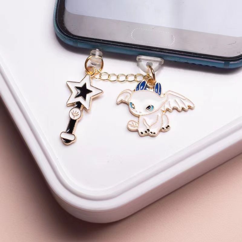 Nút Cắm Chống Bụi Cho Lỗ Cắm Sạc Điện Thoại Di Động Hình Chú Chó Cinnamon