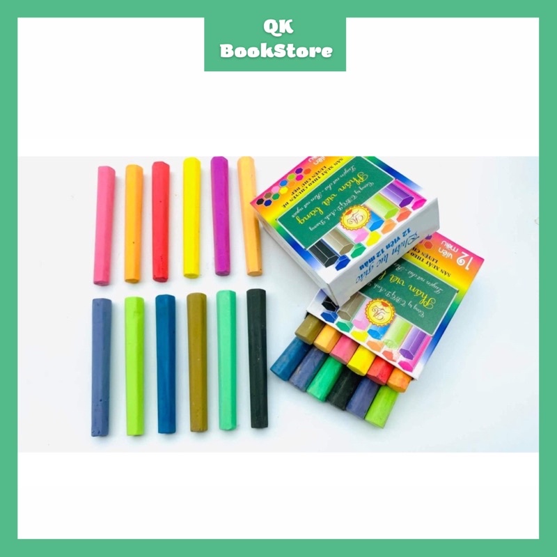 1 Hộp 12 viên phấn màu lục giác Ánh Dương