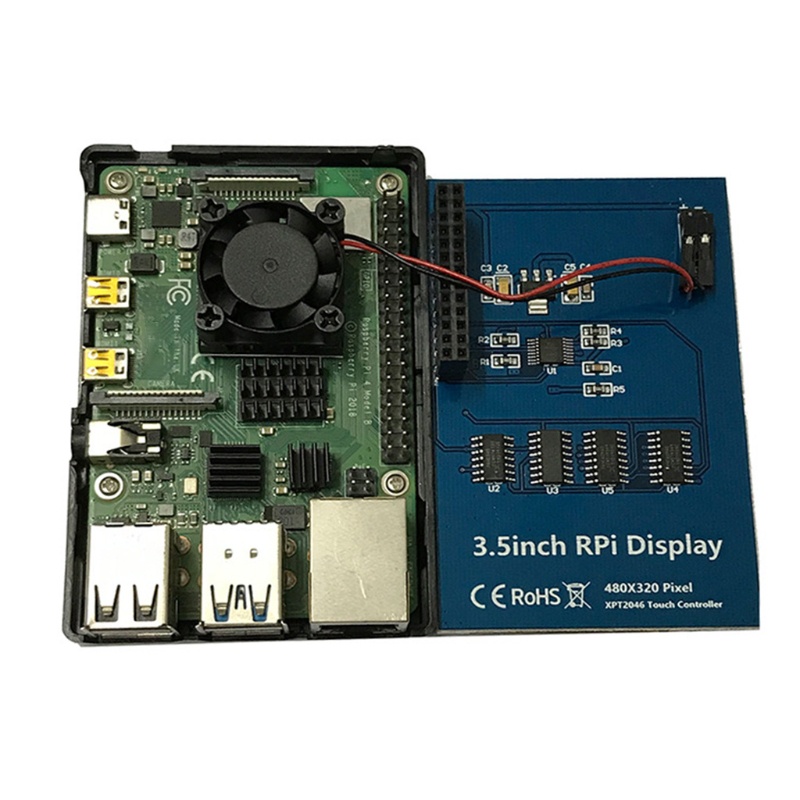Màn Hình Cảm Ứng Kèm Quạt Tản Nhiệt NAMA 4 inch 60 + fps 800x480 Cho Raspberry Pi