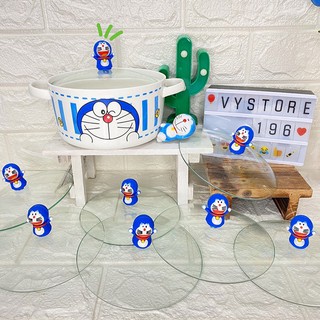 NẮP ĐÔREMON THUỶ TINH DÙNG CHO NỒI SỨ ĐÔREMON