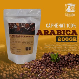Cà phê nguyên hạt Arabica Faifo Coffee 200gr - Cà phê rang mộc nguyên hạt pha máy pha phin